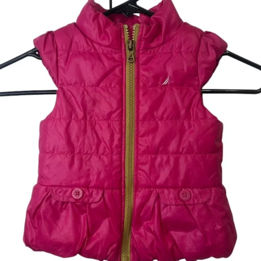 Magenta Toddler‎ Girls Nautica Puffer Vest Size 18 months